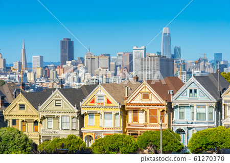 San Francisco, California cityscape at Alamo San Francisco, California cityscape at Alamo 61270370