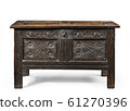 beautiful old antique coffer trunk chest carved in oak 61270396