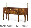 Sideboard mahogany dining serving table antique isolated 61270456