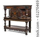 antique early oak Court Cupboard with detailed carving for hallways dining rooms 61270469