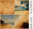 Collage of photos on grunge paper. Bali beach, Indonesia Collage of photos on grunge paper. Bali beach, Indonesia 61270631