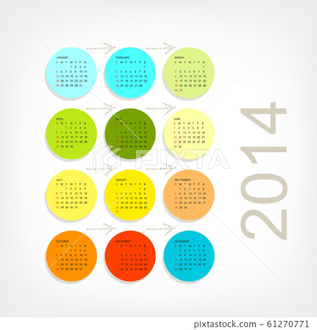 Calendar grid 2014 for your design Calendar grid 2014 for your design 61270771