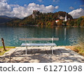 Lake Bled in Autumn: Bled Castle and St Martinez Church 61271098