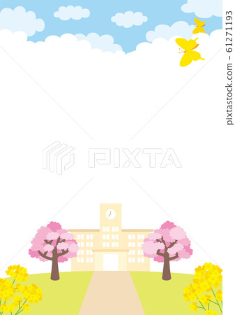 Cherry blossom, spring, elementary school Cherry blossom, spring, elementary school 61271193