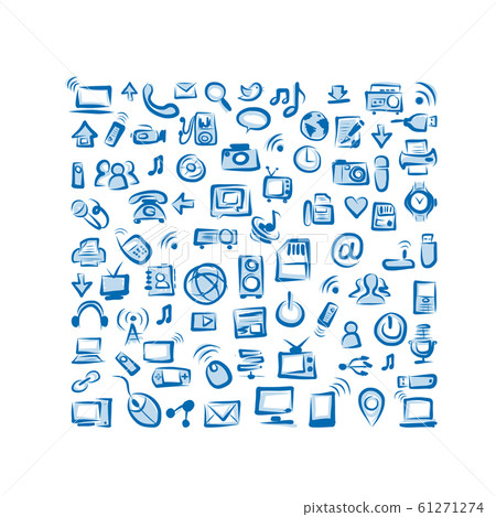 Seamless pattern with IT devices for your design - Stock Illustration ...
