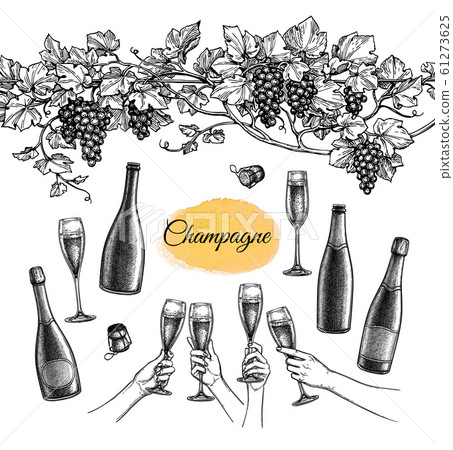 Champagne big set. 61273625