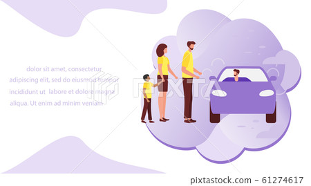 People car Taxi service City transportation Vector 61274617