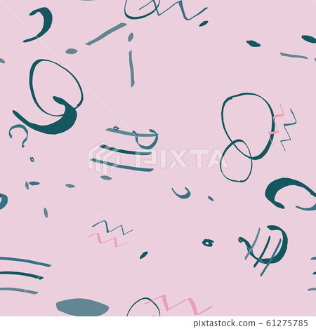 Pink and teal graffiti textured shapes seamless pattern ethnic background. Pink and teal graffiti textured shapes seamless pattern ethnic background. 61275785