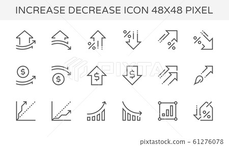 increase decrease icon 61276078