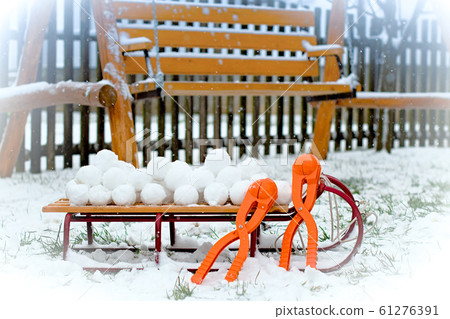 sleigh and snowballs sleigh and snowballs 61276391