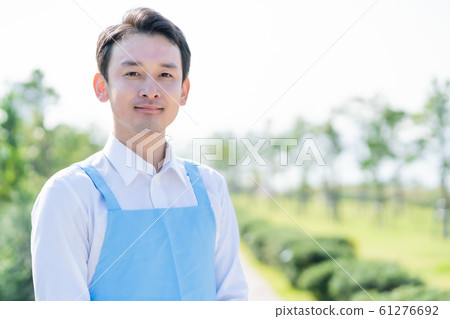 A smiling caregiver A smiling caregiver 61276692