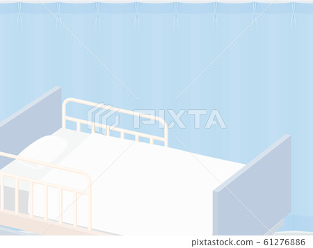 Nursing bed background illustration _ curtain _ blue Nursing bed background illustration _ curtain _ blue 61276886