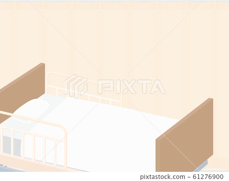 Nursing bed background illustration _ curtain _ yellow Nursing bed background illustration _ curtain _ yellow 61276900