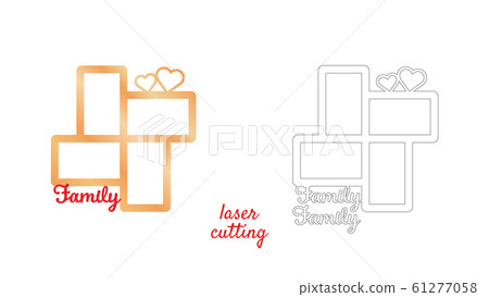 Frame for photos with inscription Family for laser 61277058