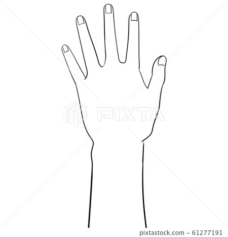 [Human body illustration series] Back of hand 61277191