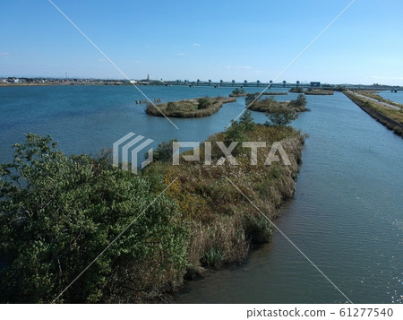 [Aerial] Nagara River Estuary Weir 61277540