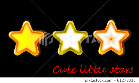 Star icons set. Cute golden collection design Star icons set. Cute golden collection design 61278333