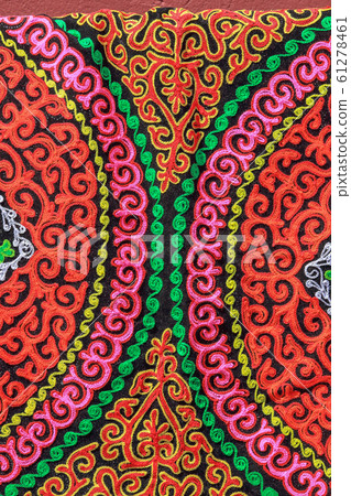 Texture of Nepalese national fabric, background Texture of Nepalese national fabric, background 61278461