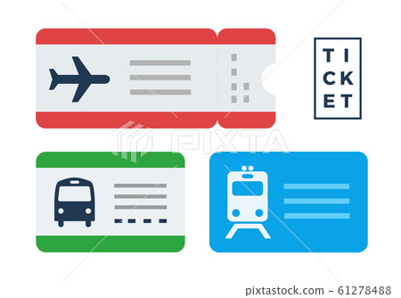 Tickets for public transport vector flat isolated Tickets for public transport vector flat isolated 61278488