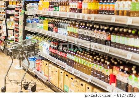Shopping cart and beverage section Shopping cart and beverage section 61278826