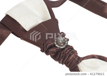 Luxury Men's Elegant silk necktie isolated on Luxury Men's Elegant silk necktie isolated on 61279021