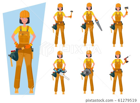 Worker in special clothes. Vector flat illustration. Worker in special clothes. Vector flat illustration. 61279519