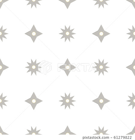 Seamless pattern with shurikens. Ninja weapon 61279822