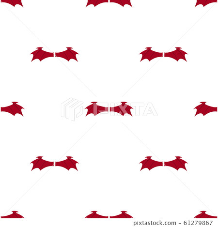 Seamless pattern with red devil wings on white Seamless pattern with red devil wings on white 61279867