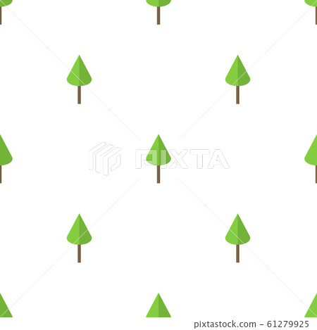 Seamless pattern with flat green tree icon Seamless pattern with flat green tree icon 61279925