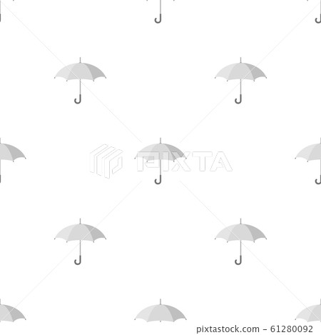 Seamless pattern with white umbrella icon on white - Stock Illustration ...