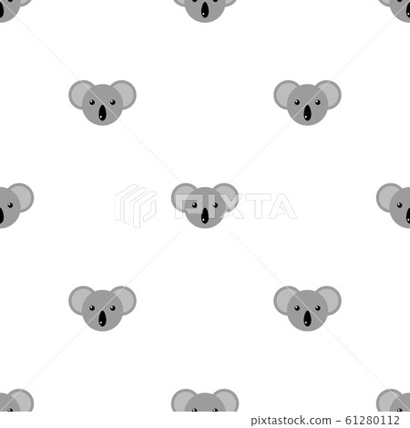 Seamless pattern with cute koala. Vector - Stock Illustration [61280112 ...