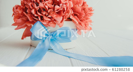 Cropped beautiful red peony flower bouquet in Cropped beautiful red peony flower bouquet in 61280258