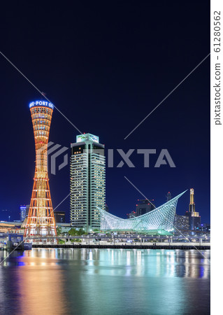 神戶夜景,神戶港塔 神戶夜景,神戶港塔 61280562