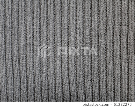 Gray ribbed knitted fabric 61282273