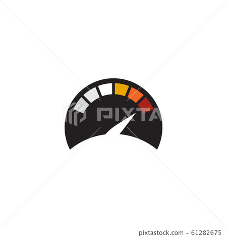 Speedometer icon logo design vector template - Stock Illustration ...