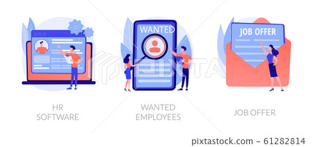 HR recruiter vector concept metaphors 61282814