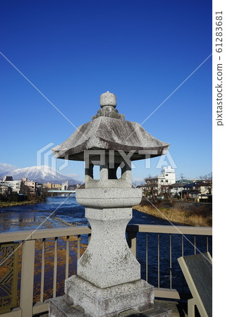 A view from the vicinity of Morioka Yuga Sebashi in winter 61283681