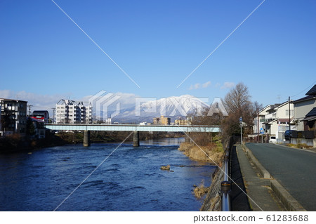 A view from the vicinity of Morioka Yuga Sebashi in winter 61283688