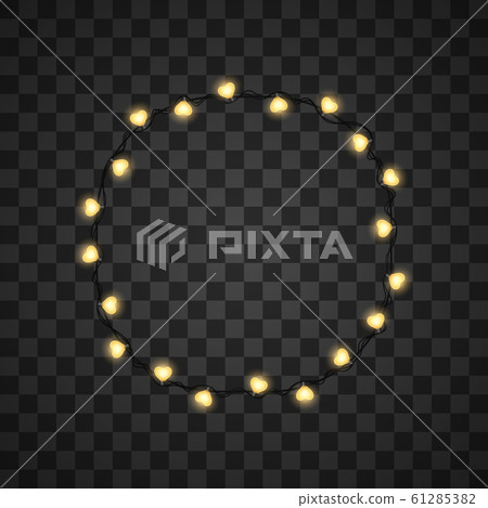 Hearts light bulbs isolated on transparent background, vector illustration Hearts light bulbs isolated on transparent background, vector illustration 61285382
