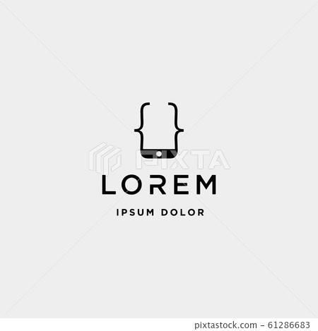 mobile code logo design phone coding vector - Stock Illustration ...