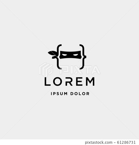 ninja code logo design vector programmer symbol 61286731