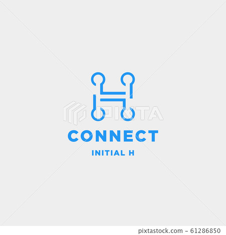 initial h connection logo design technology symbol initial h connection logo design technology symbol 61286850