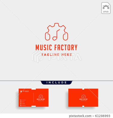music gear logo design studio headphone microphone 61286993