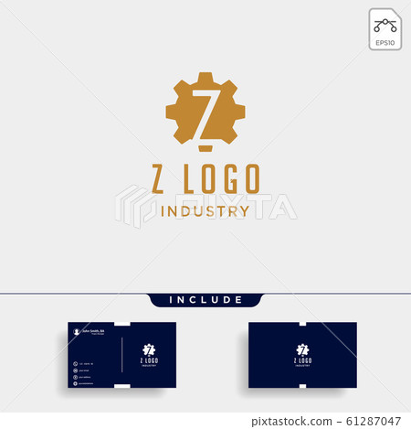 gear machine logo initial z industry vector icon 61287047