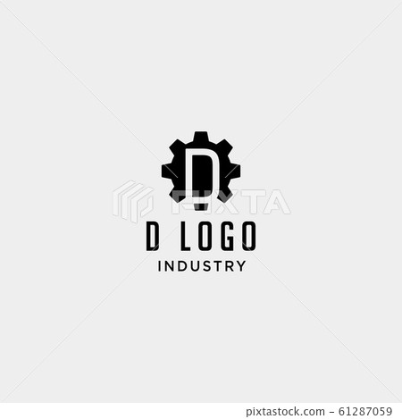 gear machine logo initial d industry vector icon - Stock Illustration ...