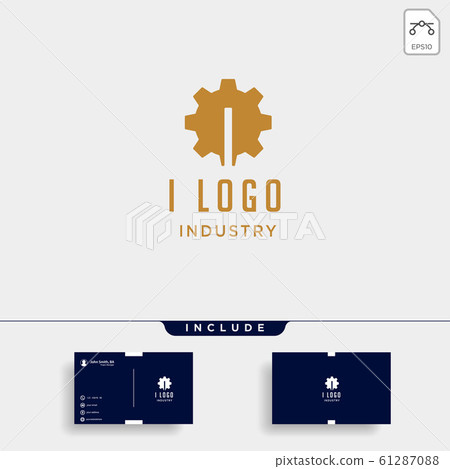gear machine logo initial i industry vector icon - Stock Illustration ...