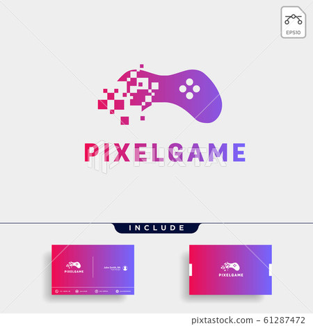pixel game logo design vector illustration icon 61287472