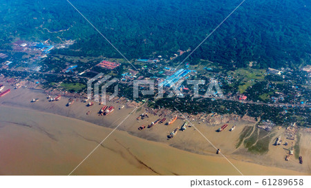 Bangladesh / Ship Dismantling Workshop Aerial 61289658
