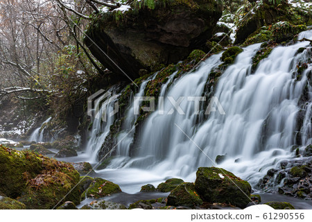 Winter's former falls underwater water 61290556