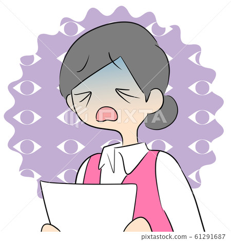 Woman nervous about presentation (with background) Woman nervous about presentation (with background) 61291687